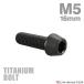 titanium болт M5×16mm P0.8 конус head шестигранная головка колпак болт черный 1 шт JA344