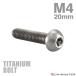  titanium болт M4×20mm P0.7 тигр s head шестигранная головка кнопка болт серебряный цвет фундамент 1 шт JA701