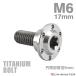  titanium болт M6×17mm P1.0 иен тубус часть диаметр 9mm уровень имеется болт звездообразный дыра фланец имеется серебряный цвет 1 шт JA882