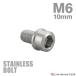  нержавеющая сталь болт M6×10mm P1.0 тонкий head колпак болт серебряный цвет TB0188
