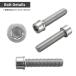 �X�e�����X�{���g M8�~40mm P1.25 �X�����w�b�h �L���b�v�{���g �V���o�[�J���[ TB0216 �֘A�摜1