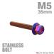  нержавеющая сталь болт M5×35mm P0.8 фланец имеется болт с шестигранной головкой CNC Hexagon head жарение titanium цвет TB1245