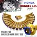  Monkey 125 JB03 2021 year ~ engine cover crankcase bolt 22 pcs set made of stainless steel Gold × roasting titanium color TB6685