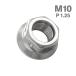  нержавеющая сталь гайка M10 P1.25 шестигранная гайка дизайн гайка подножка гайка серебряный цвет TF0090