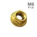  нержавеющая сталь гайка M6 P1.0 шестигранная гайка дизайн гайка подножка гайка Gold цвет TF0093