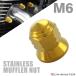  muffler nut M6 P1.0 SUS304 stainless steel exhaust nut dome type Gold color 1 piece TF0104