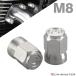  muffler гайка M8 P1.25 SUS304 нержавеющая сталь выхлоп гайка купол type серебряный цвет 2 шт. комплект TF0319