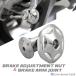 drum brake adjust nut & arm joint Star head M6 P=1.00 SUS stainless steel silver TH0367