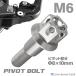 мотоцикл руль рычаг болт болт болт Φ8×10mm M6×13mm нержавеющая сталь серебряный цвет TH0535