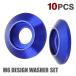 M6 дизайн шайба 10 шт. комплект алюминиевый наружный диаметр 18mm голубой TH0706-B