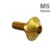  нержавеющая сталь болт M5×15mm P0.8 иен тубус часть диаметр 7mm уровень имеется болт шестигранная головка Gold цвет TR0296