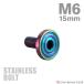  нержавеющая сталь болт M6×15mm P1.0 коврик модель ракушка head Flat Rainbow зеленый TR0350