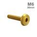  нержавеющая сталь болт M6×30mm P1.0 ракушка head Flat Gold цвет TR0792