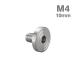  нержавеющая сталь болт M4×12mm P0.7 коврик модель ракушка head Flat серебряный цвет TR0814