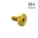  нержавеющая сталь болт M4×15mm P0.7 коврик модель ракушка head Flat Gold цвет TR0834