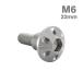  нержавеющая сталь болт M6×22mm P1.0 иен тубус часть диаметр 9mm уровень имеется болт шестигранная головка серебряный цвет TR0871