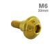  нержавеющая сталь болт M6×22mm P1.0 иен тубус часть диаметр 9mm уровень имеется болт шестигранная головка Gold цвет TR0875