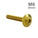  нержавеющая сталь болт M6×35mm P1.0 ракушка head фланец имеется Gold цвет TR0919
