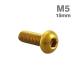  нержавеющая сталь болт M5×15mm P0.8 кнопка болт тигр s head Gold цвет TR0989