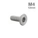  нержавеющая сталь болт M4×12mm P0.7 тарелка колпак болт серебряный цвет TR0997