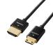  Elecom mini HDMI кабель 2m 4K × 2K соответствует super тонкий черный DH-HD14SSM20BK
