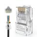 RJ45 коннектор,CableCreation LAN коннектор проникать тип 50 штук входит Cat6/Cat5e/Cat5 LAN кабель для коннектор k