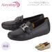  мокасины Loafer женский AiryStep 7026 обувь для вождения натуральная кожа 3E широкий сделано в Японии in каблук путешествие широкий Mrs. офис casual 