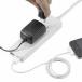 ���U�� �C�O�p�}���`�ϊ��^�b�v AC2��+USB2�|�[�g �R�[�h��1m �z���C�g YAZAWA HPM6AC2USB2WH �֘A�摜2