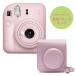 ( camera case set ) Fuji film ( Fuji film ) Cheki 12bro Sam pink + camera case attaching instax mini12instax mini 12