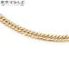  плоский ki разделение желтое золото K18YG 6 поверхность двойной W 50cm ширина 5.5mm 50.8g структура . отдел сертификация печать цепь колье 101848606