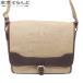  Prada PRADA Logo Jaguar do бежевый Brown парусина кожа сумка на плечо унисекс 101864230
