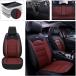 DBL Full Set Car Seat Cover for Renault Megane (Airbag Compatible) PU Leatherette Car Seat Cushions Protector Black & Red¹͢
