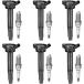 Vplus Set of 6 Ignition Coil Pack and Iridium Spark Plug Compatible with Toyota Highlander Avalon Camry RAV4 Sienna Venza/Lexus ES350 IS350 RX450h 3.