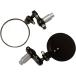 MotorToGo Compatible 1 Pair Black Foldable CNC Convex Lens Handlebar End Motorcycle Mirrors for 2003 Aprilia RSV Tuono¹͢