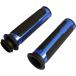 MotorToGo Blue Handlebar Open End Grips Gel with Throttle Tubes Compatible for Ducati Monster 1200 S¹͢