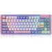 DUSTSILVER Wireless Keyboard Mechanical Gaming Keyboard Hot-swappable RGB Backlit Supports BT 5.0/2.4G Wireless/Wired 3 Modes Brown Switch 84 Keys