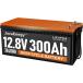 JavaEnegy 12V 300Ah Lithium LiFePO4 Battery - 3000+ Deep Cycles Automotive Grade Lithium Iron Phosphate Battery Built-in 200A Smart BMS  Suitable f
