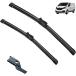 Wiper Front Wiper Blades Compatible with Renault Trafic MK3 2014-2023 Windshield Windscreen Window Rain Brushes 26inch+19inch (Size : Left Hand Dri