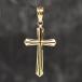 K18 18 золотой Cross подвеска 38×22×2.9mm
