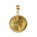 K24 оригинальный золотой популярный Maple leaf золотая монета 1/10oz K18 рамка-оправа подвеска с цепью 