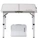 Folding Table Small, 24''L x16''W Camp Aluminum Table with Adjustable Height Legs, Indoor Outdoor Lightweight Portable Folding Alu