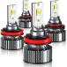 XWQHJW Headlight Bulbs Compatible For Chevy Equinox 2010 2011 2012 2013 2014 2015 2016 2017 2018, 9005 H11 High Low Beam Light Bul