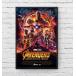  Avengers Infinity War фильм постер Avengers Infinity War US версия чёрный рама имеется A3 размер mi1
