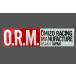ORM стикер подлинная вещь aluminium способ красный / серебряный Showa Retro 160mm×44mm оригинал OmizoRacingManufacture сделано в Японии 