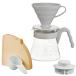 HARIO �n���I V60 �~���R�[�q�[�T�[�o�[02�Z�b�g �y�[���O���[ 1-4�t�p ���p�e��700ml �v�ʃX�v�[�� 02�~�����y�[�p�[40����