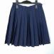  school skirt summer thing w63- height 46 navy blue middle . high school pleat school uniform uniform woman used HK9844