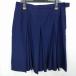  school skirt large size summer thing w78- height 57 flower navy blue Shizuoka .. island high school pleat school uniform uniform woman used IN0987