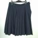  school skirt large size winter thing w78- height 64 navy blue Saitama Hiroshima middle . pleat school uniform uniform woman used IN7176
