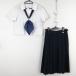  sailor suit skirt scarf top and bottom 3 point set summer thing woman school uniform Saga west high school white uniform used rank C NA2229