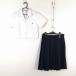  blouse skirt top and bottom 2 point set S summer thing woman school uniform middle . high school white uniform used rank C NA4694
